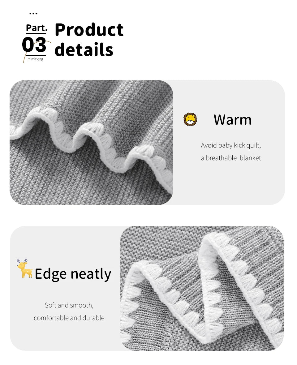 Solid Baby Receiving Blankets for Girl & Boy