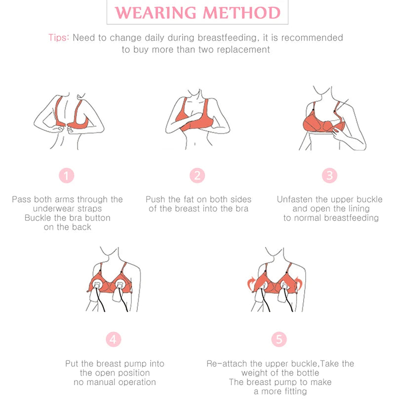 Hand Free Pumping Nursing Bra Breastfeeding