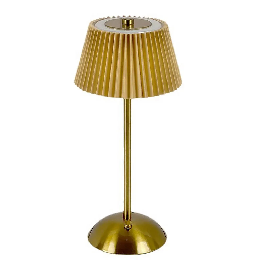 Small Pleated Nightstand Lamp