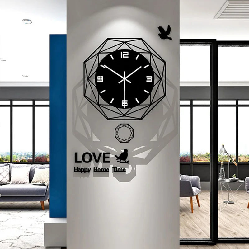 Polygonal Swinging Wall Clock