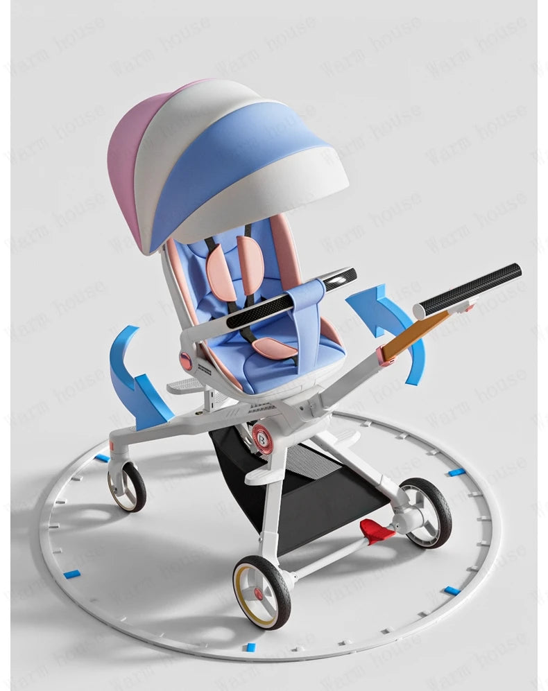 Baby stroller 0 to 3 years four-wheel stroller