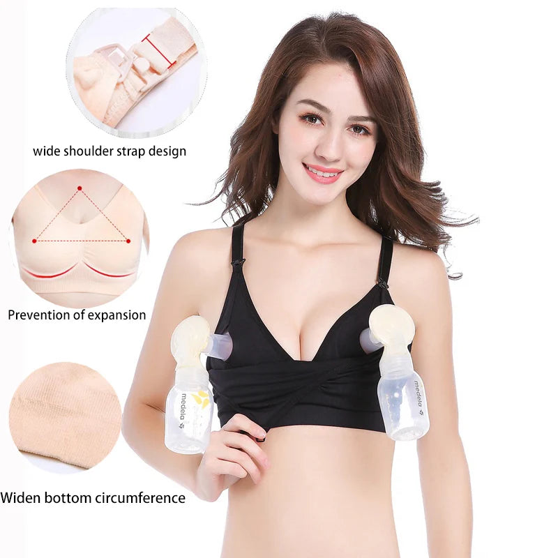 Hand Free Pumping Nursing Bra Breastfeeding