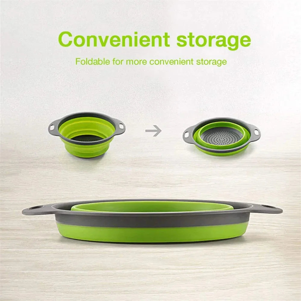 Round Collapsible Colander Silicone