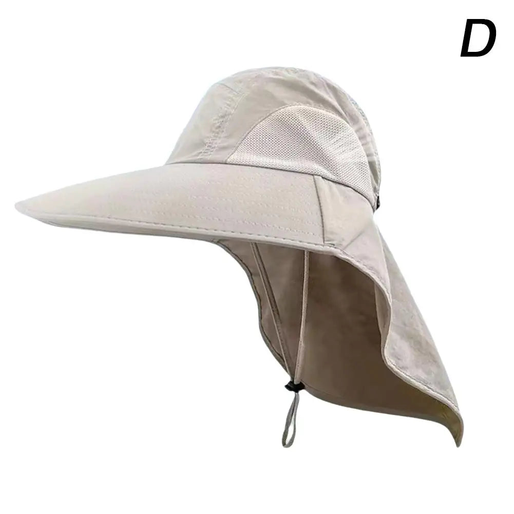 Wide Brim Sun Hat with Neck Flap