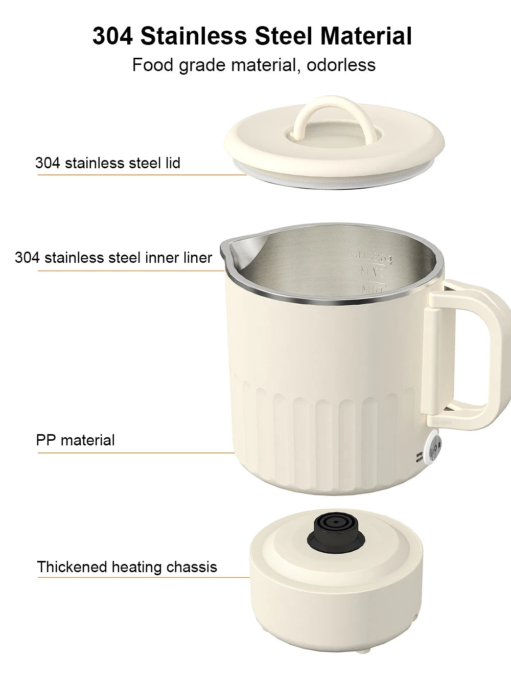 Electric Kettle 1L Mini Foldable Smart Kettle