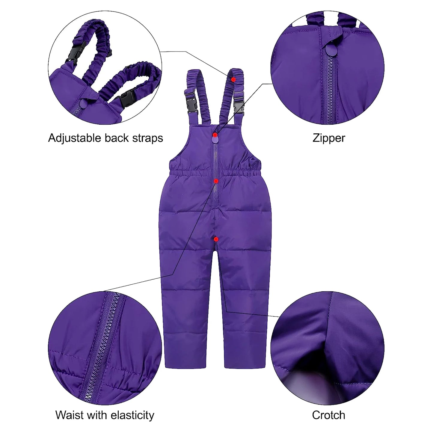 Baby Girls Snowsuits,White Duck Down Hooded Jacket