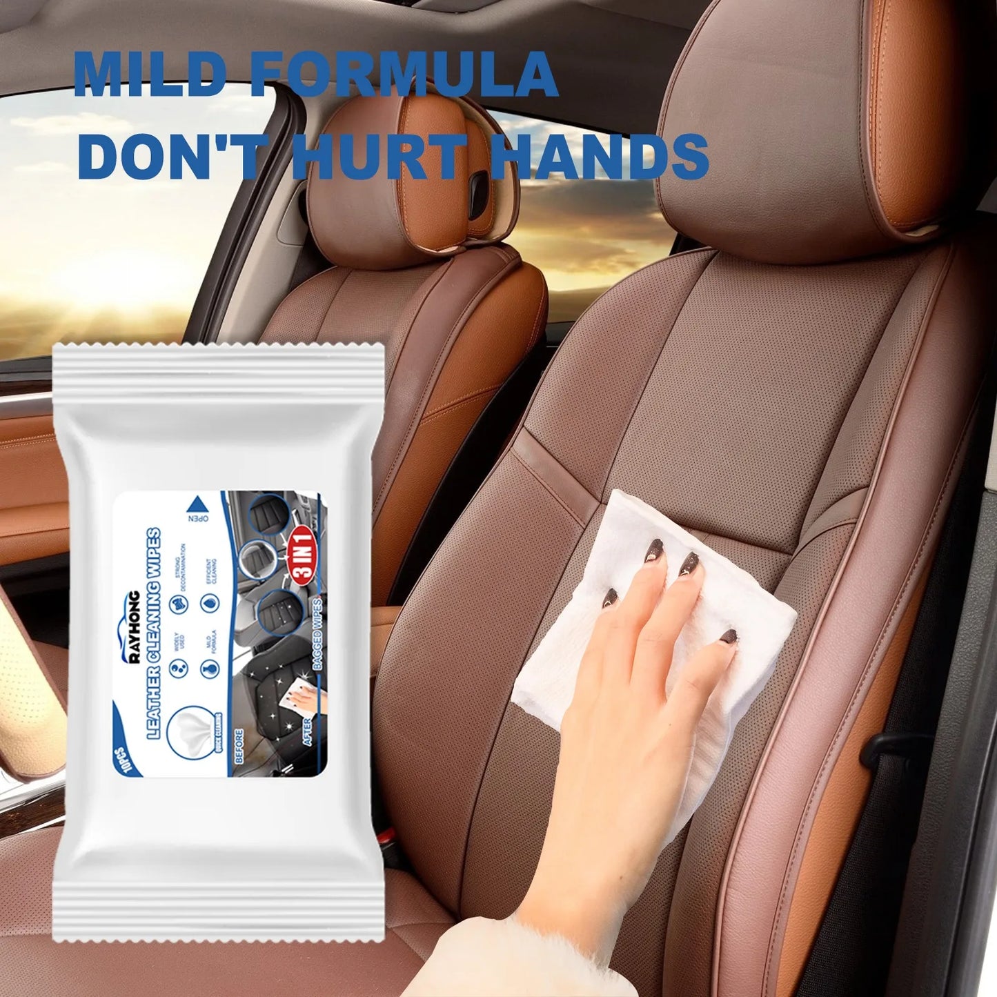 Car Leather Cleaning Wipes