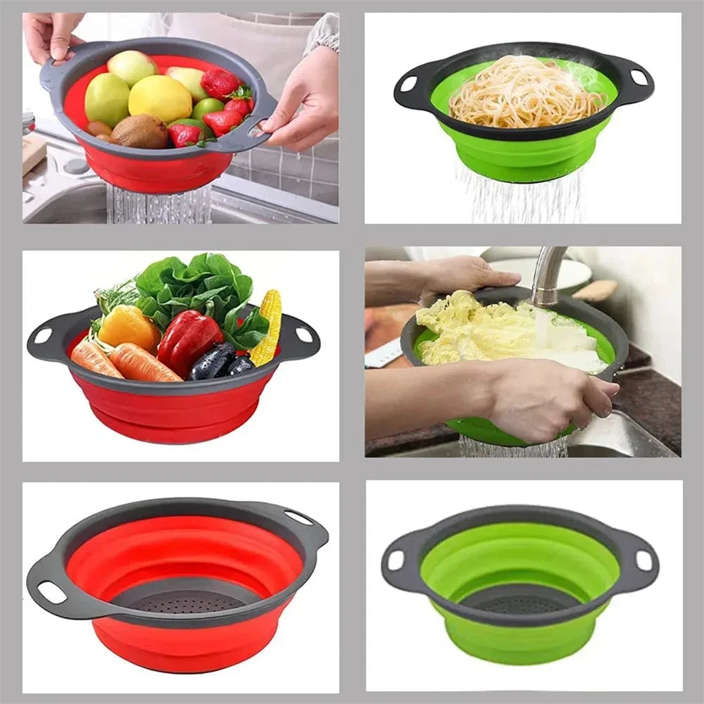 Round Collapsible Colander Silicone