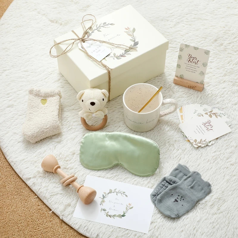 Baby Bathing Set Gift Box Wooden