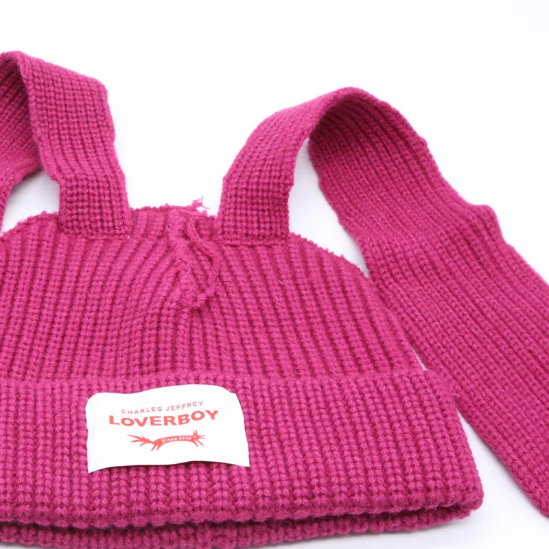 Long fox Ears Knitted Hat