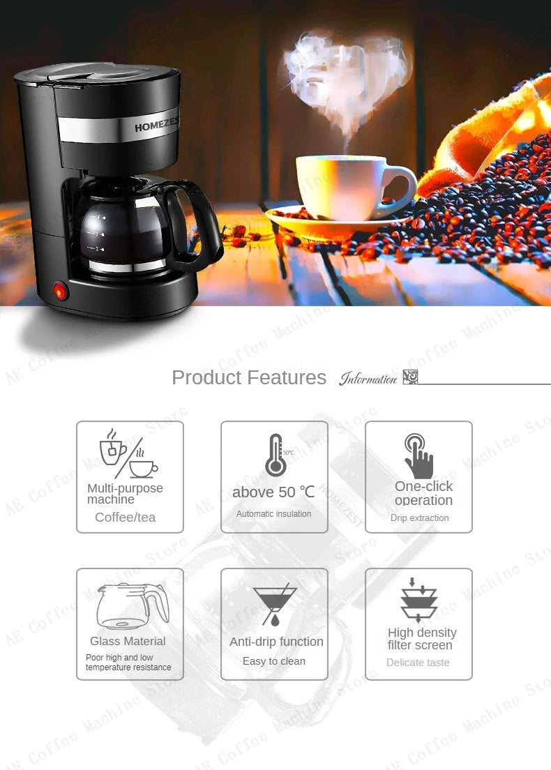 Household Small American Drip Coffee Maker