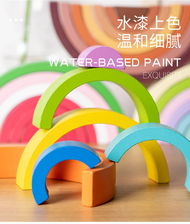 Wooden Rainbow Educational Montessori Toy
