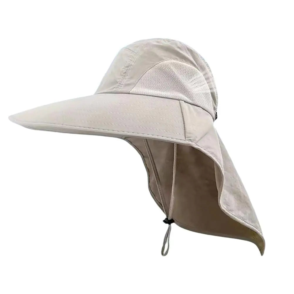 Wide Brim Sun Hat with Neck Flap