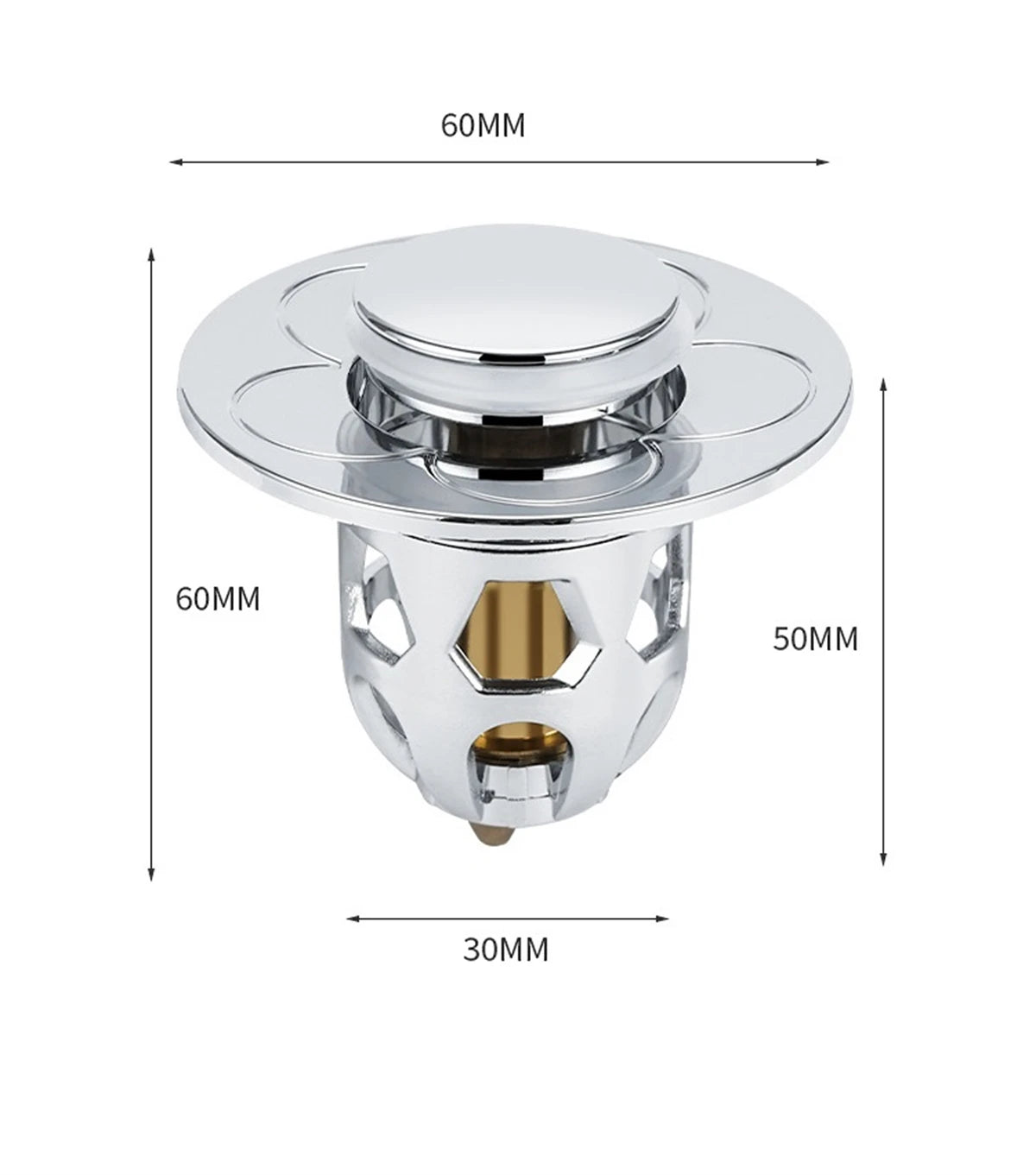 Drain Stopper Pop-Up Bounce Core
