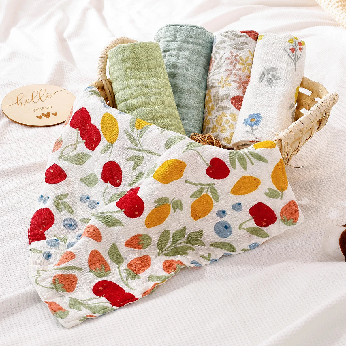 Bamboo Muslin Washcloths Face Towel