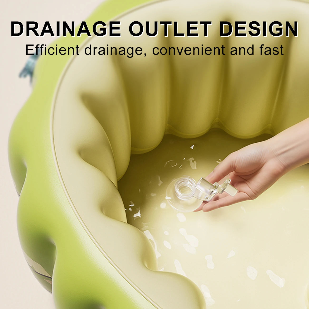 Inflatable baby bathtub