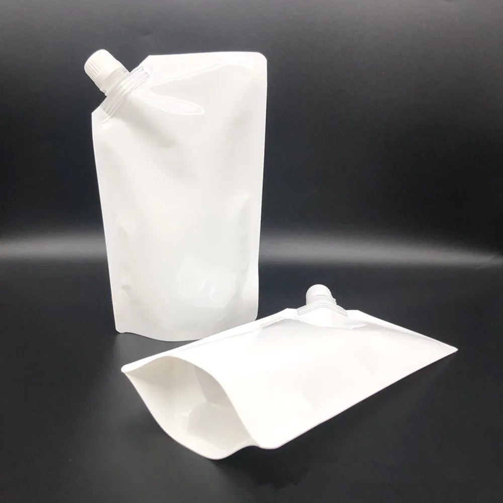 Milky White Standing Up Liquid Packing Bag