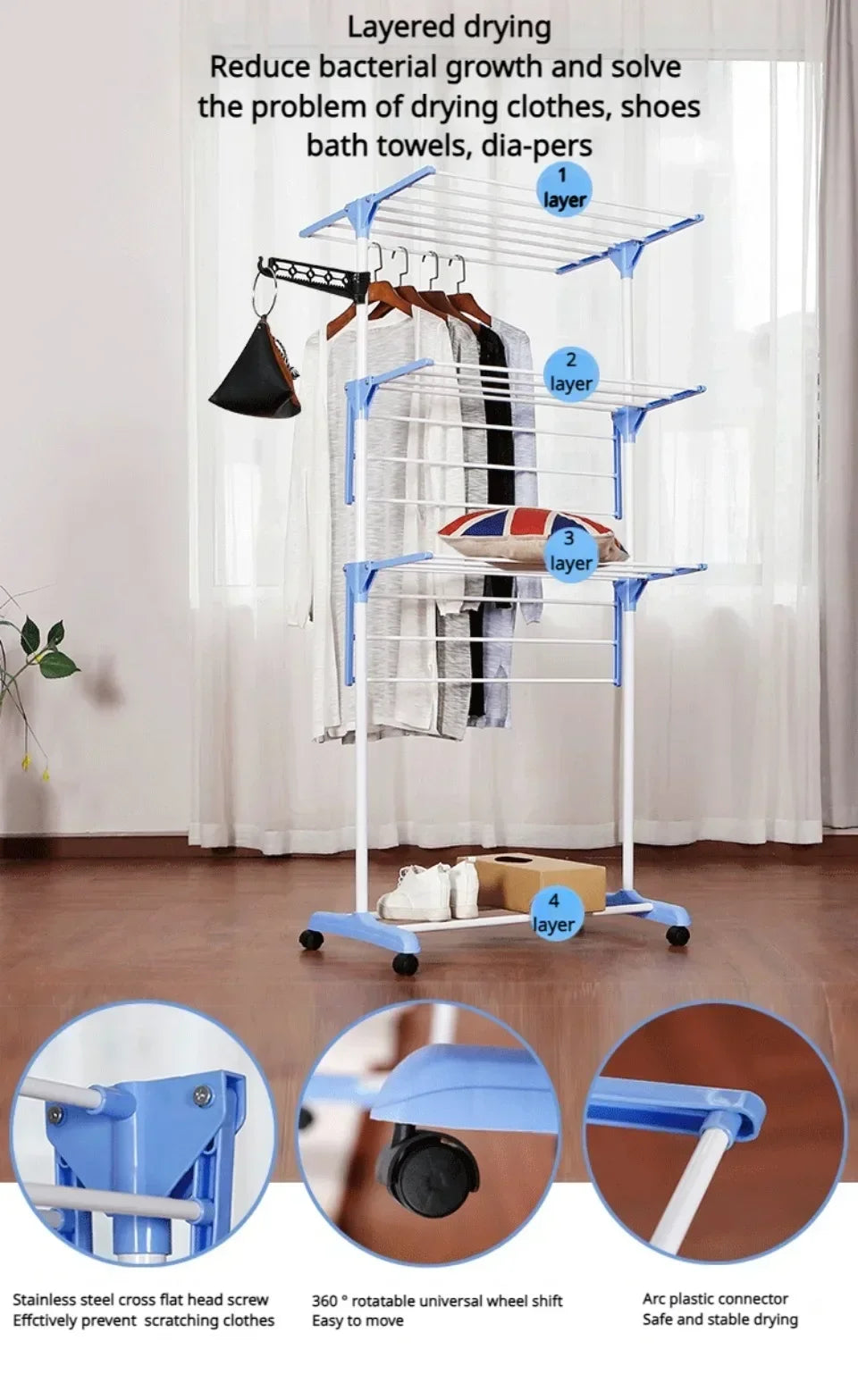 Folding Drying Clothes Rack