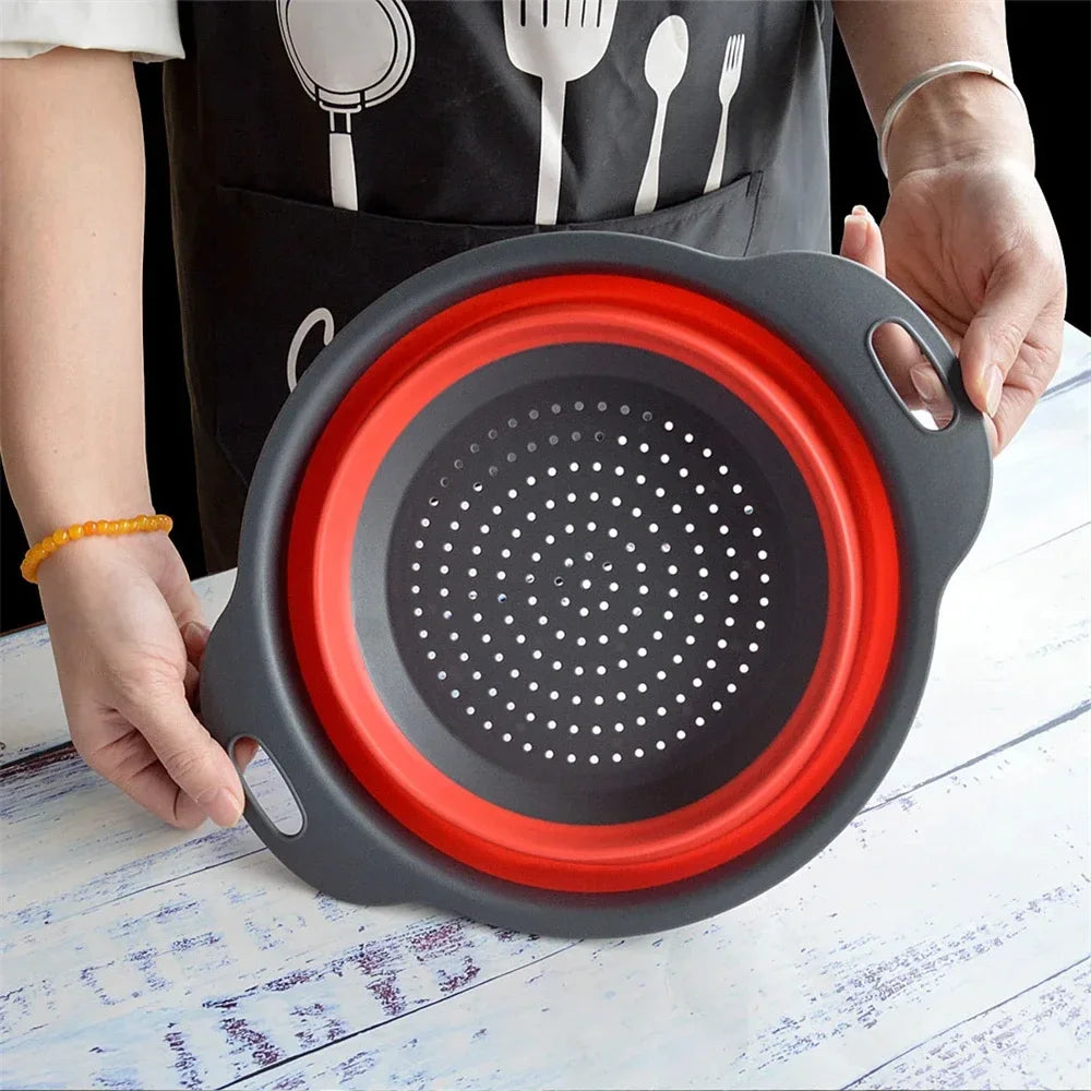 Round Collapsible Colander Silicone