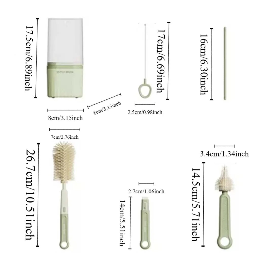 Multi-functional Bottle Cleaning Brush Set