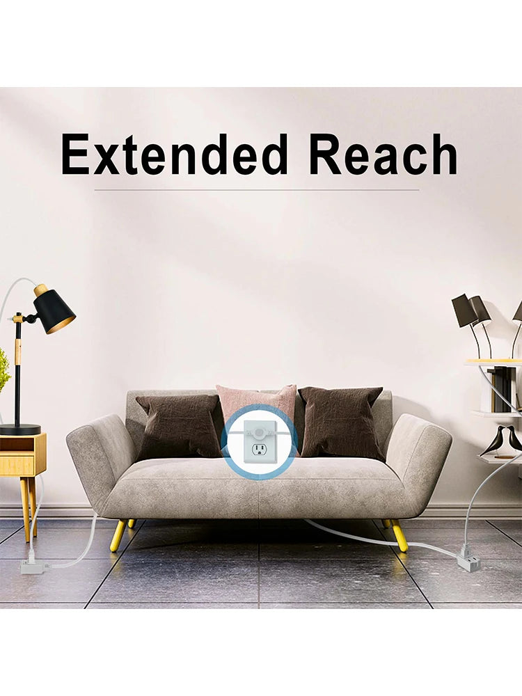 US Twin Extension Cord Power Strip