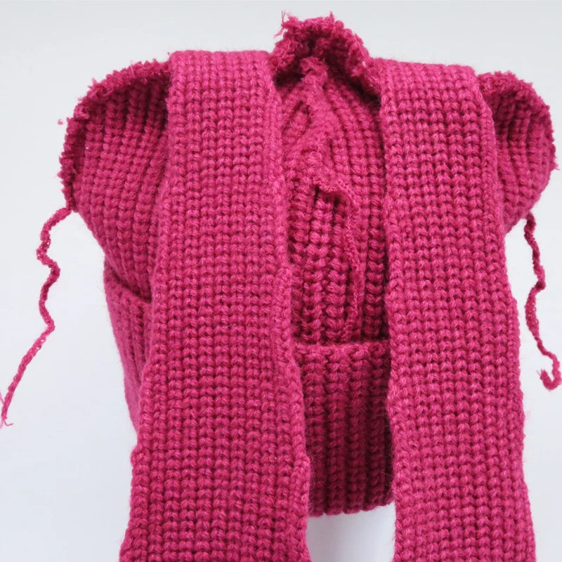 Long fox Ears Knitted Hat