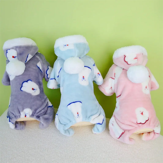 Hooded Fleece Puppy Dog Pajamas