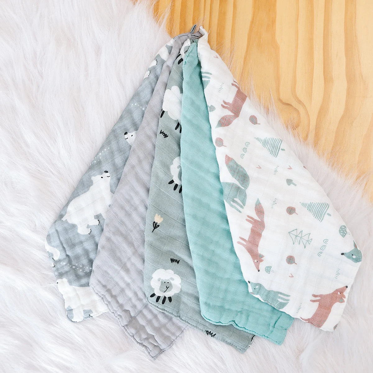 Bamboo Muslin Washcloths Face Towel