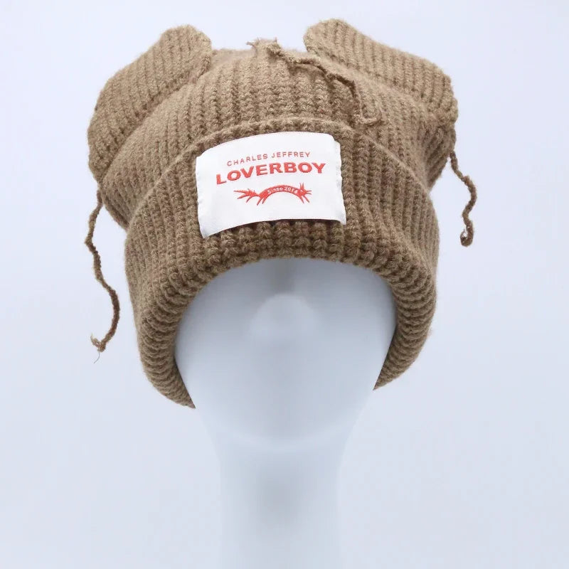 Long fox Ears Knitted Hat