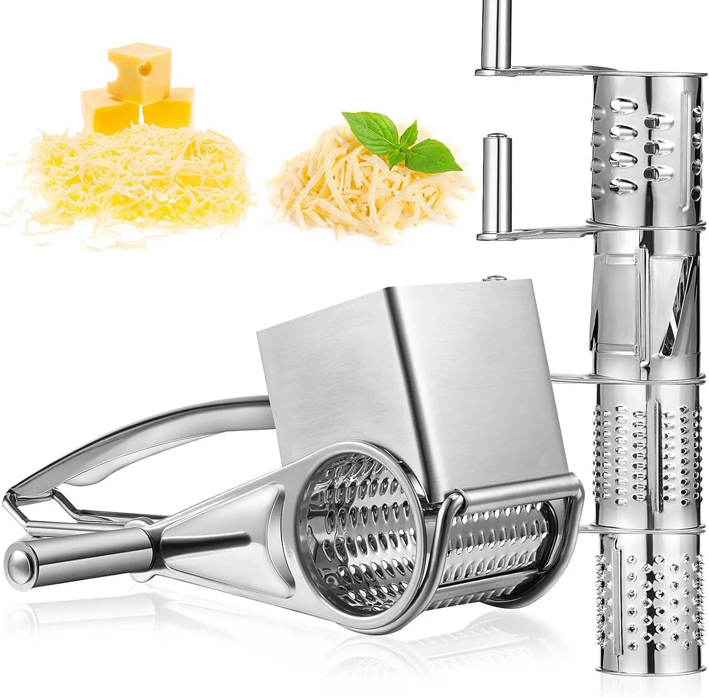 Rotary Cheese Grater Stainless Steel Handheld