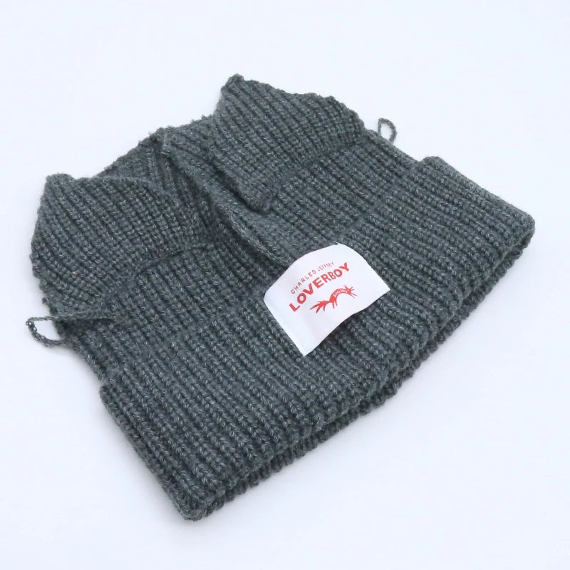 Long fox Ears Knitted Hat