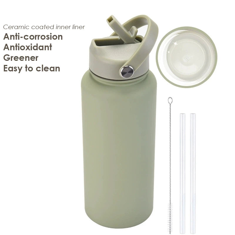 Water Bottle With Straw