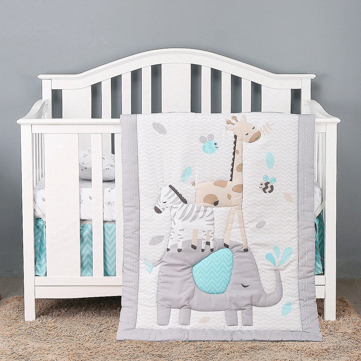Luxury Super Soft Breathable Cot Bedsheets Crib