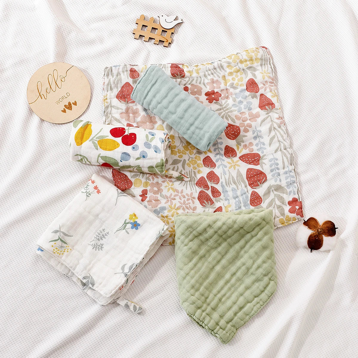 Bamboo Muslin Washcloths Face Towel