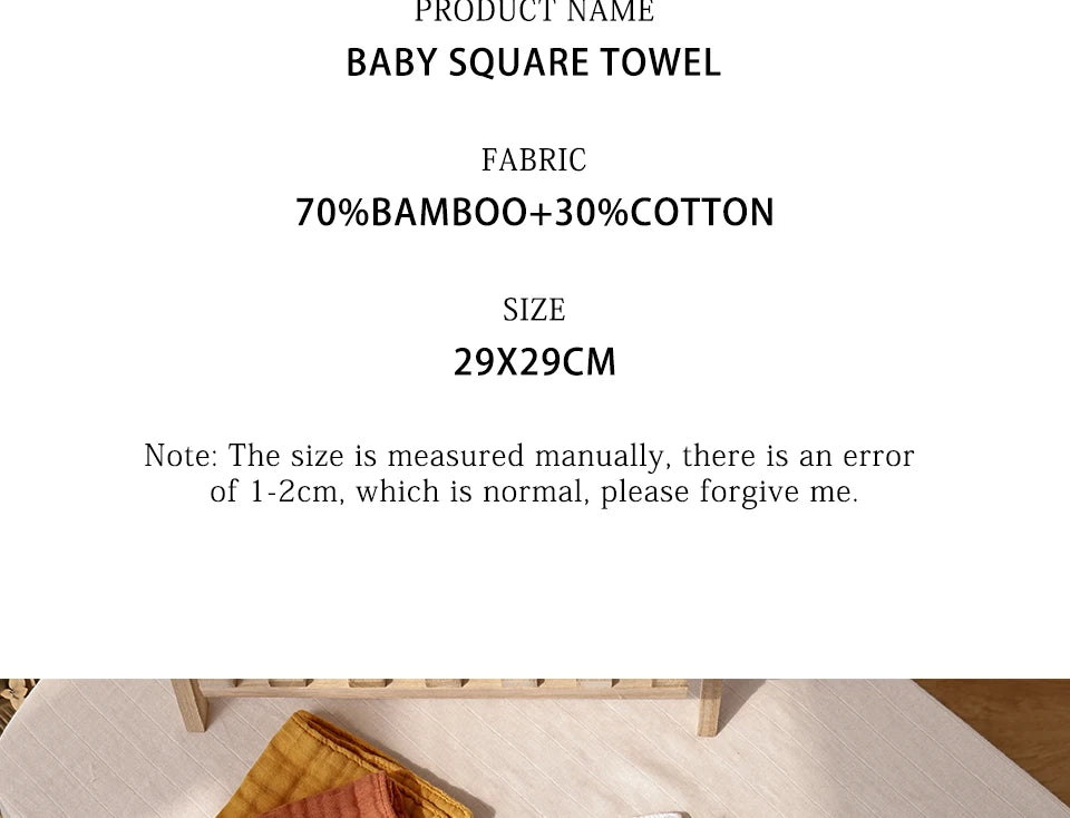 Bamboo Muslin Washcloths Face Towel