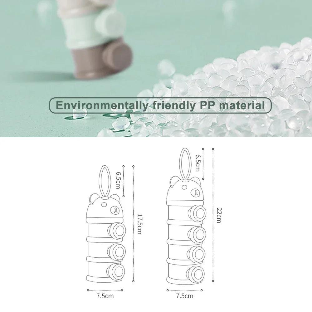 4 Grid Portable Milk powder box