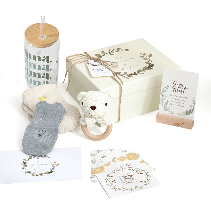 Baby Bathing Set Gift Box Wooden