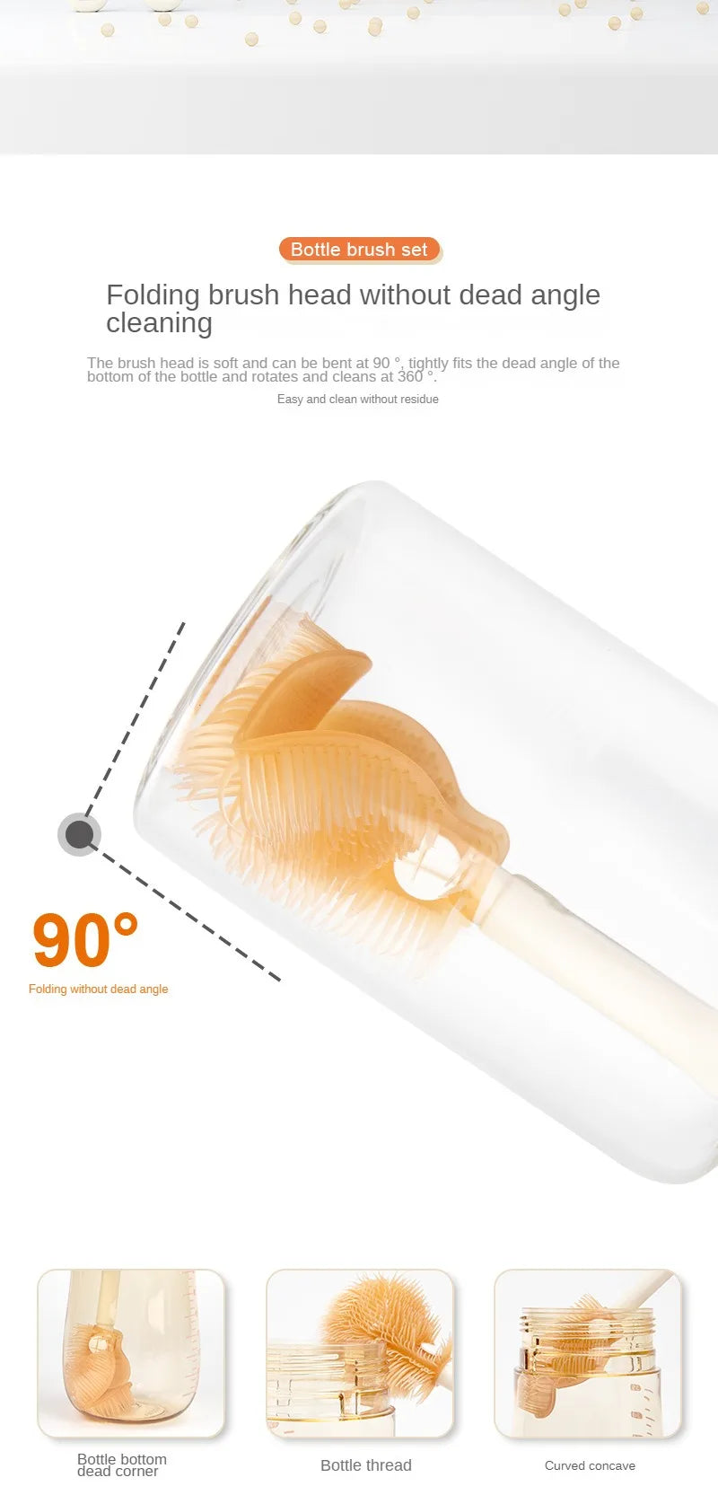 Baby Bottle Cleaner Brush Set