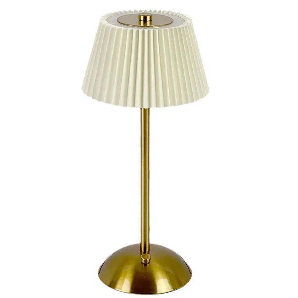 Small Pleated Nightstand Lamp