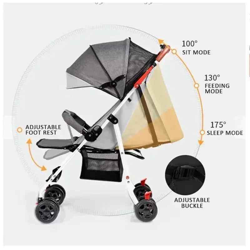 Lightweight Baby Stroller Foldable Seat